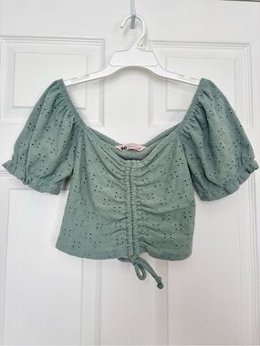 SO Eyelet Crop Top